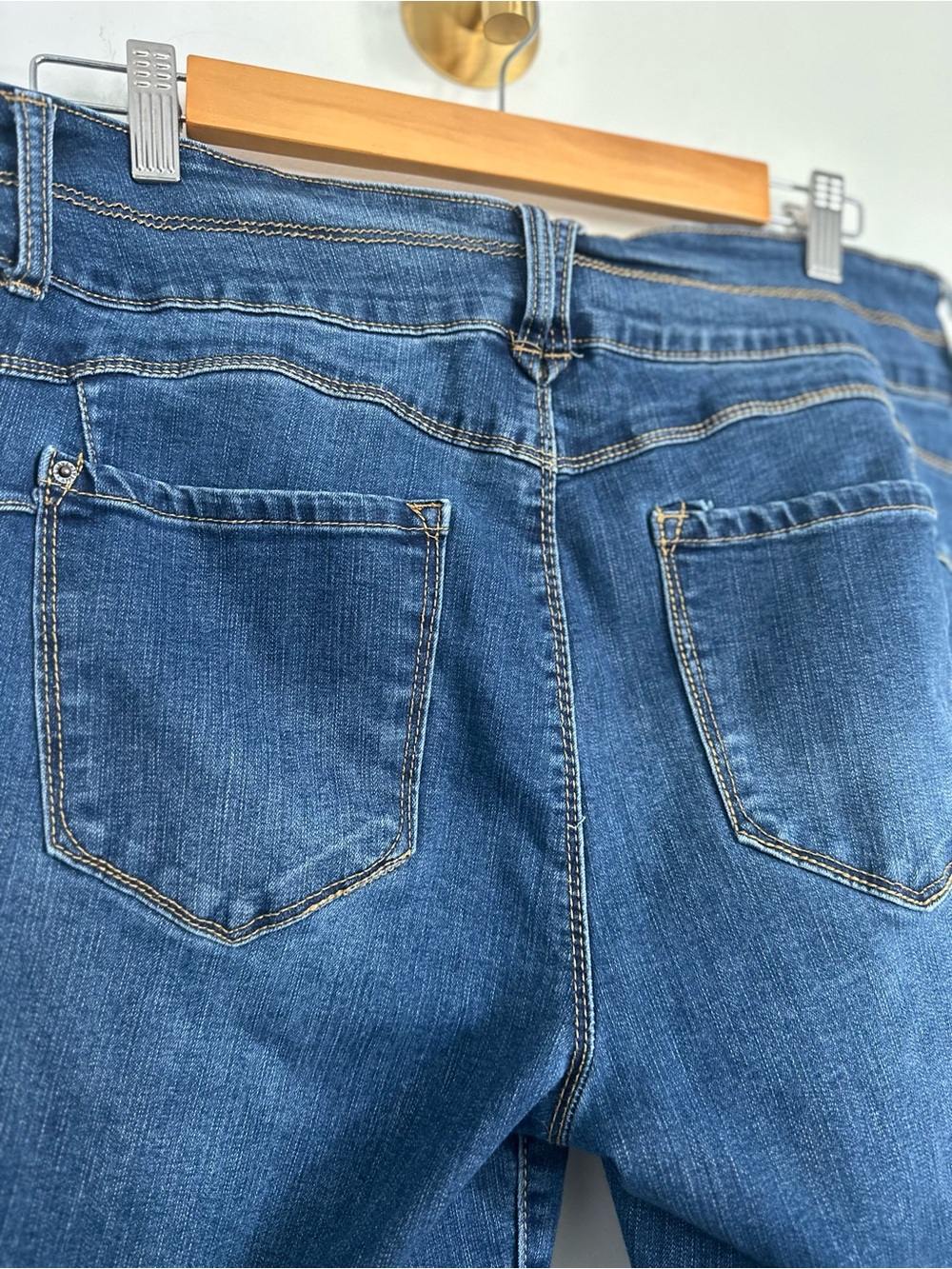 Curve Appeal Scott High Rise Skinny Jeans 16/33 Stretch Y2K Double Button - Picture 7 of 14